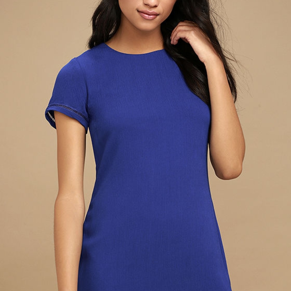 Perfect Time Royal Blue Shift Dress from Lulu's Size Small